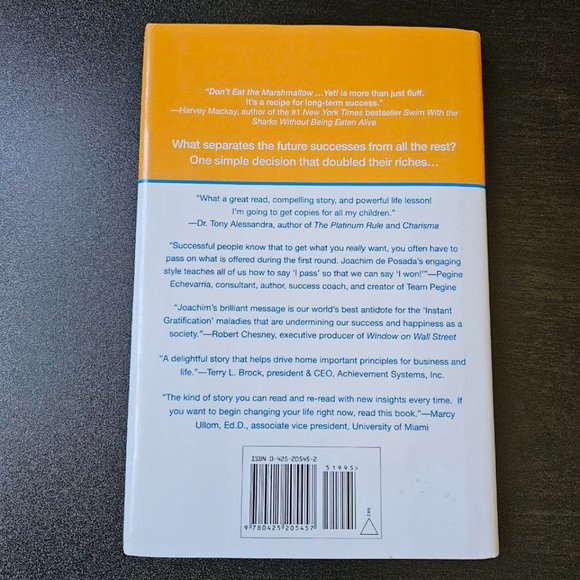 4/$25 Don't Eat the Marshmallow Yet! by Joachim de Posada - Hardcover - Picture 5 of 5